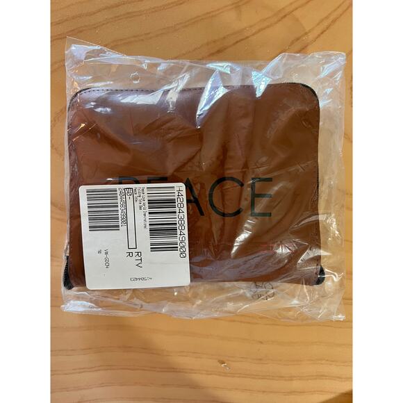 Peace Love World Tote Bag Black Canvas Large NEW - Picture 4 of 5